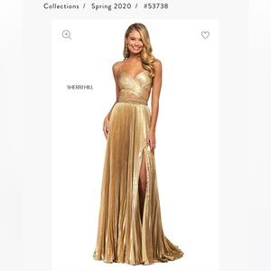 Sherri Hill Prom Dress Gold